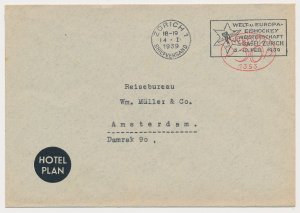 Cover / Postmark Switzerland 1939 - World and European Ice Hockey Championship