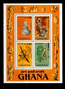 Ghana 1993 - Art and Craft - Souvenir Stamp Sheet - Scott 1640 - MNH