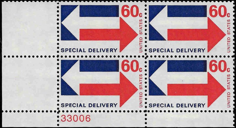E23 Mint,OG,NH... Plate Block of 4... SCV $5.50... XF