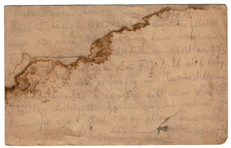Austria 1915 Fieldpost Cover (Minor Water Damage) - Z484