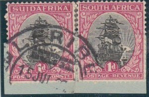 BASUTOLAND 1930s Sth Africa GV 1d pair LERIBE cds...........................N414