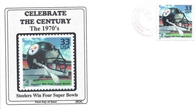 3189e PITTSBURGH STEELERS - CTC - HOC cachet - U/O Rocklin, CA