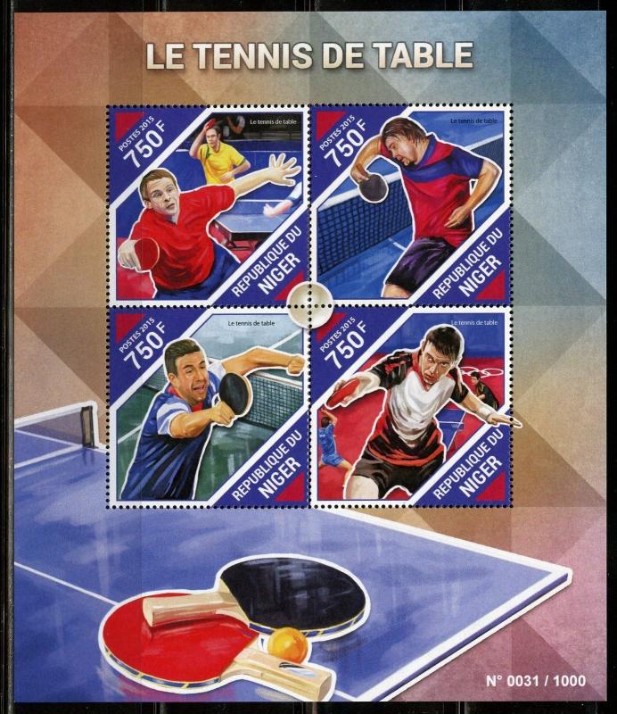 NIGER  2015 SOVIET TABLE TENNIS  SHEET   MINT NH