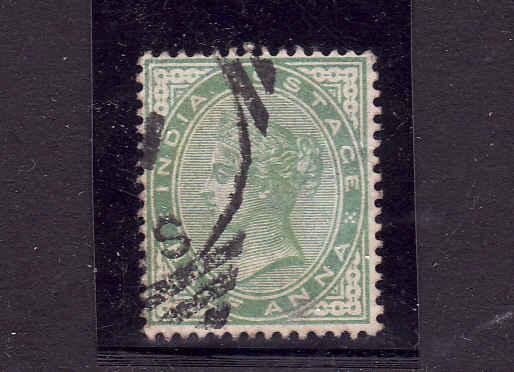 India-Sc #56-used-1/2a light green-QV-1900-