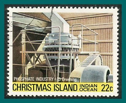 Christmas Island 1981 Phosphate Industry 4, 22c used #107,SG140