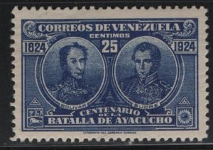 VENEZUELA, 286A, HINGED, 1924 Bolivar and Sucre redrawn