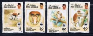 Brunei 424-27 NH 1991 Primates 