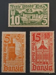 Danzig B12-14, MNH, City Scenes,  bright and beautiful