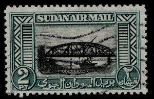 SUDAN GVI SG115, 2p black & blue-green, FINE USED.