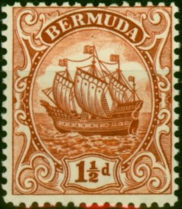 Bermuda 1934 1 1/2d Red-Brown SG79b V.F MNH