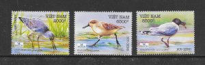 BIRDS - VIETNAM #3382-4 SHORE BIRDS MNH