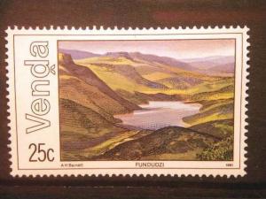 VENDA, 1981, MNH 25c Lakes and Waterfalls. Lake Fundudzi, Scott 47 CV 35c