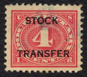 #RD3 4c Stock Transfer, Used [14] **ANY 5=FREE SHIPPING**