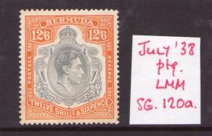 BERMUDA GEORGE VI SG120a July 38 Ptg. lightly hinged condition.