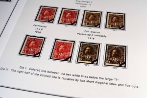 COLOR PRINTED CANADA [CLASS.] 1851-1955 STAMP ALBUM PAGES (37 illustrated pages)