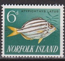 1962 Norfolk Isl. Scott 50 tweed trousers(fish) MNH