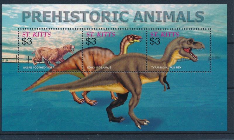 [36035] St. Kitts 2005 Pre Historic Animals Dinosaurs MN Sheet