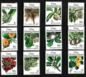 Cocos Is.-Sc#183-98- id10-unused NH set-Flowering Plants-1988-9-