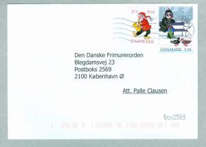 Denmark.Christmas Cover 2010 Seal + 5.50 Kr. Masonic,Freemason Grand Lodge Copen