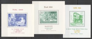 SS0195 RWANDA ART PAINTINGS CHRISTMAS NOEL 1968 1969 1984 3BL MNH