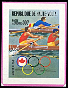 Upper Volta C233, MNH imperf., Montreal Olympics single from souvenir sheet