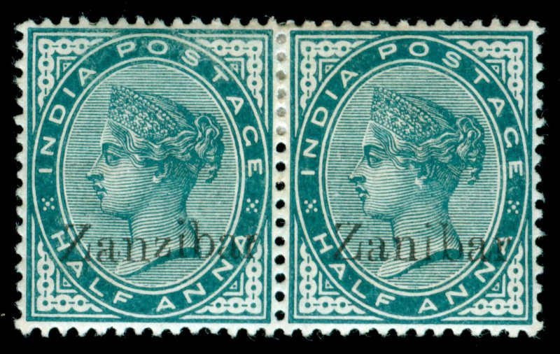 MOMEN: ZANZIBAR STAMPS SG #3,3k 1895-6 MINT OG H ZANIBAR ERROR 