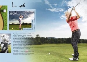 Togo - 2014 Golf on Stamps- Stamp Souvenir Sheet - 20H-1058