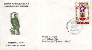 Gibraltar, First Day Cover, Americana