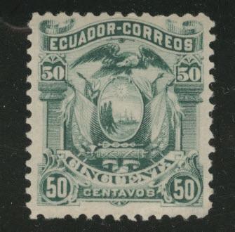 ECUADOR Scott 17 MH* 1881 Coat of Arms stamp