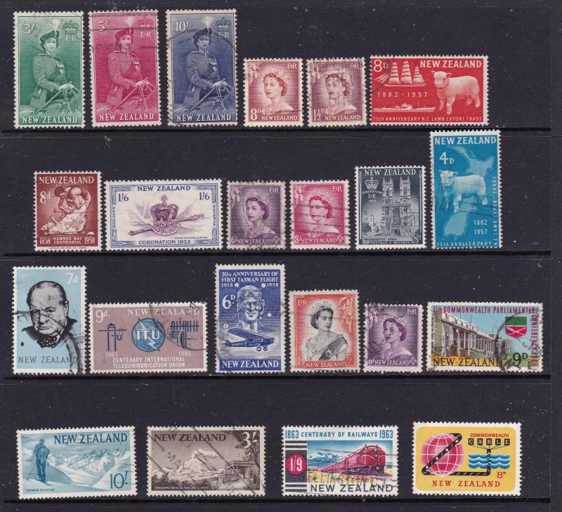 New Zealand a small lot of better items early pre decimal QEII