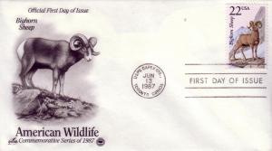 US FDC Sc.# 2288 Wildlife Bighorn Sheep Artcraft  L358