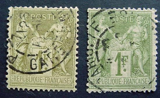 France, Scott 84 and 84b, Used