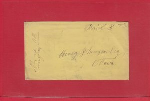 PAID 3 Receiver LARGE ST. THOMAS U.C. double split ring stampless cover Canada