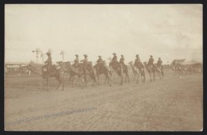 Germany 1909 SW Africa WINDHUK DSWA Camel Cavalry Soldiers RPPC Cover 112786