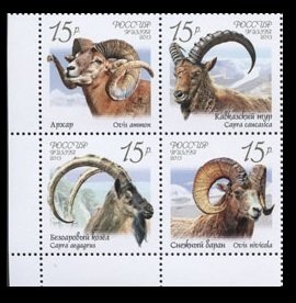 2013 Russia 1899-1902VB Fauna of Russia. Wild goats and rams 7,20 €