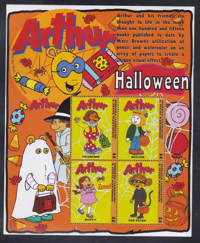 Grenada # 3430-3431, Arthur & Friends Cartoon Characters, NH, 1/2 Cat.