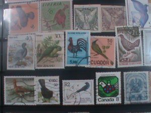 ​WORLDWIDE-49 DIFFERENT LOVELY BEAUTIFUL BIRDS-VF MANY OVER 60 YEARS OLDIES