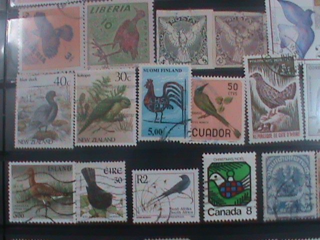 ​WORLDWIDE-49 DIFFERENT LOVELY BEAUTIFUL BIRDS-VF MANY OVER 60 YEARS OLDIES
