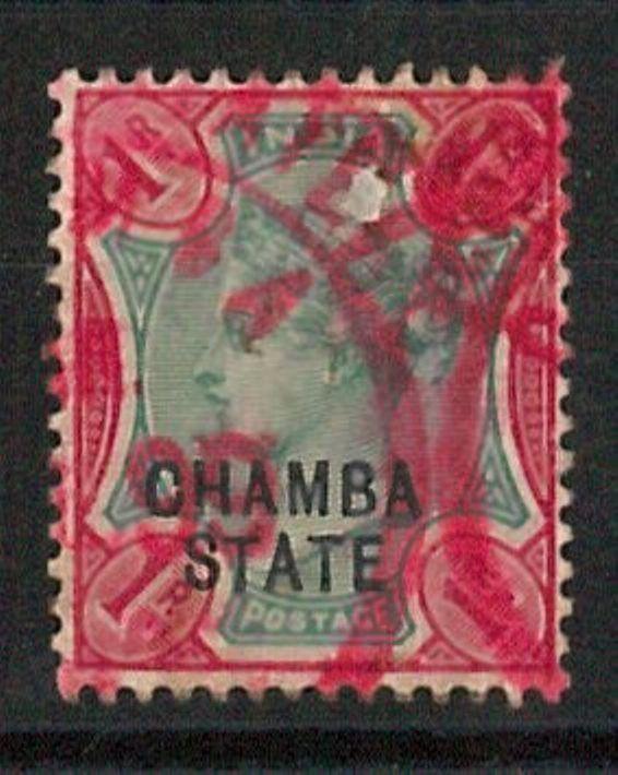 56819 - INDIA: CHAMBA STATES  - STAMPS: Stanley Gibbons # 18 used - NICE!