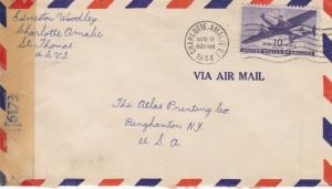 1944, Charlotte, Virgin Islands to Binghamton, NY, Censored (C2228)