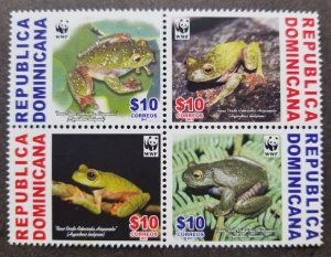 *FREE SHIP Dominica WWF Green Tree Frog 2011 Amphibian (stamp) MNH *see scan