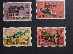 ​BRITISH HONDURAS-1970 SC#251-4 POPULATION CENSUS 1970 -MLH-VERY FINE