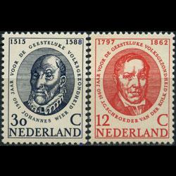 NETHERLANDS 1960 - Scott# 383-4 Famous Persons Set of 2 LH