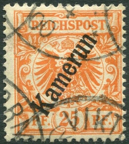 CAMEROUN-1897-98 25pf Orange Sg K5 FINE USED V36321