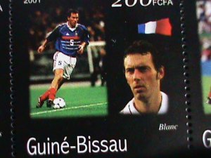 ​GUINEA BISSAU-2001-WORLD SOCCER CHAMPIONSHIPS-FRANCE MNH SHEET VERY FINE