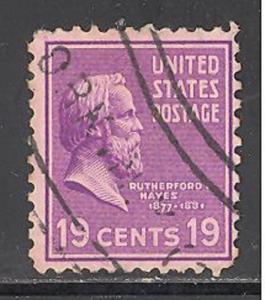 U. S.  Sc # 824 used (RS)