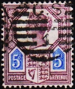 Great Britain 1887 5d S.G.207a Fine Used