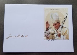 *FREE SHIP Liechtenstein Canonization Of Pope John Paul II 2014 (FDC)