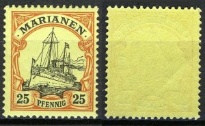 German Marianas 1901 25Pf Imperial Yacht SMY Hohenzollern MNH Mi 11