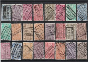 belgium railways parcel stamps ref r10922